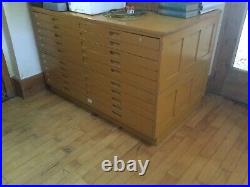 Large 10 drawer solid wood architects/artists plans chest from our art gallery