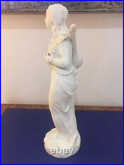Large White Biscuit Porcelain Figurine by Artist G. Levy 1870s