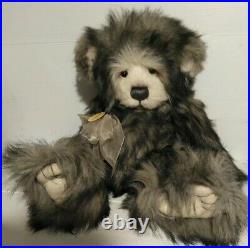 Large plush Rare teddy Charlie bears Dorothy 2010. 22 Grey + White