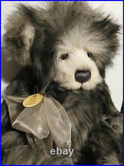 Large plush Rare teddy Charlie bears Dorothy 2010. 22 Grey + White