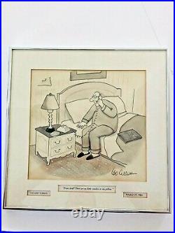 Leo Cullum Front desk. Original Artwork 1984 The New Yorker cartoon Artist