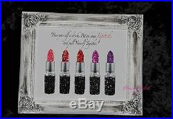 Lipstick Quote art picture with Glitter & crystals. Framed or Canvas! Any Size