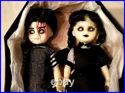 Living Dead Dolls Jack And Jill BLOODY GLOWING VARIANT Black & White Mezco LDD