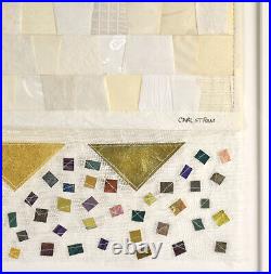 Lucinda Carlstrom Quilted Paper Sculpture Gold and White Tones Atlanta artist
