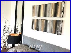 MEGA SALE Original Art 2 Painting One-off Canvas Abstract White Black Gold £699