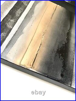 MEGA SALE Original Art 2 Painting One-off Canvas Abstract White Black Gold £699