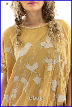 Magnolia Dress Bird Artist Smock Dress Moon Gold YELLOW ONE SIZE FITS ALL NEW