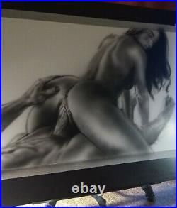 Male and Female Nude (66x45cm) Erotic Naked Man Art Picture Nudity Drawing/Paint