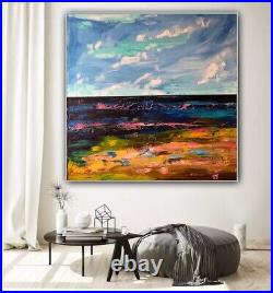 Manet style impressionist Original Oil Painting On Canvas 90cmX90cm Seascape