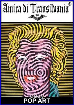 Marilyn monroe andy warhol pop art indipendent artist optical painting serigraph
