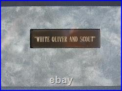 Michael Gentry White Quiver and Scout Artist Proof framed with real arrowhead