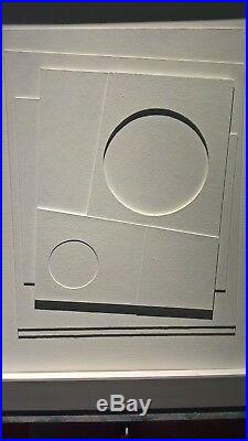 Mid Century white abstract relief by Richard Witham