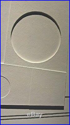 Mid Century white abstract relief by Richard Witham