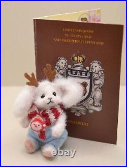 Miniature OOAK Bunny Rabbit, Artist Crochet Handmade Toy Doll House Collectible