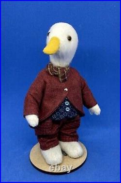Miniature handmade artist dressed gentleman Duck, teddy By Boyatt Wood Bears
