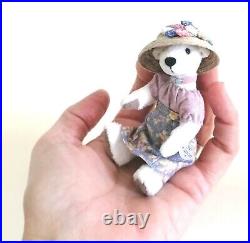 Miniature handmade artist, dressed teddy bear by Boyatt Wood Bears