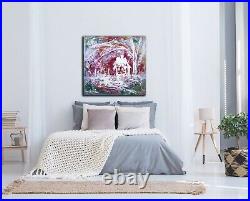 Modern art paintings original Acrylic abstract Large acrylic textured Art white