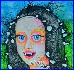 Mona lisa contemporary artist pop art painting original vampire dolls monalisa a