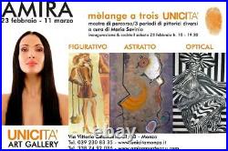Mona lisa contemporary artist pop art painting original vampire dolls monalisa a
