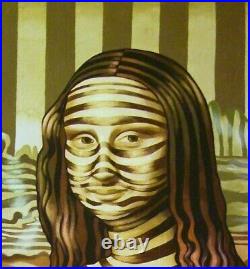 Mona lisa gioconda pop art indipendent artist optical painting serigraph canvas