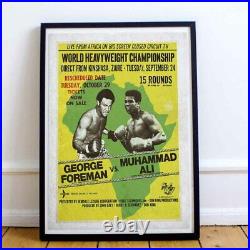 Muhammad Ali vs George Foreman Billboard Fight Poster/Print/Art Rumble