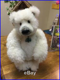 NEW Beautiful Handmade Artist Polar Bear by Sharon Queen, Mohair EVEREST