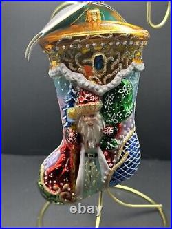 NWT RARE Christopher Radko PORTRAIT STOCKING Nichola's Journey Ornament 1013572 NWT RARE Christopher Radko PORTRAIT STOCKING Nichola's Journey Ornament 1013572