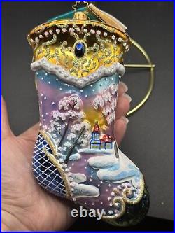 NWT RARE Christopher Radko PORTRAIT STOCKING Nichola's Journey Ornament 1013572 NWT RARE Christopher Radko PORTRAIT STOCKING Nichola's Journey Ornament 1013572