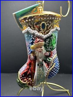 NWT RARE Christopher Radko PORTRAIT STOCKING Nichola's Journey Ornament 1013572 NWT RARE Christopher Radko PORTRAIT STOCKING Nichola's Journey Ornament 1013572