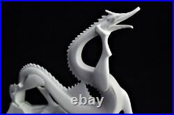 Noritake Dragon Figurine Nippon Porcelain Signed by Artist Vintage