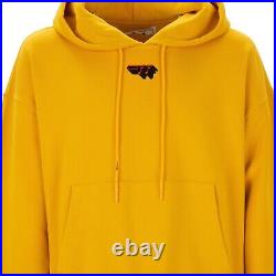 OFF-WHITE Virgil Abloh Oversize Hoodie Sweater Mirko Artist Logo Yellow Black XL