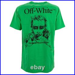 OFF-WHITE Virgil Abloh x Mirko Artist On Air Print Cotton T-Shirt Green Black L OFF-WHITE Virgil Abloh x Mirko Artist On Air Print Cotton T-Shirt Green Black L