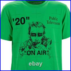 OFF-WHITE Virgil Abloh x Mirko Artist On Air Print Cotton T-Shirt Green Black L OFF-WHITE Virgil Abloh x Mirko Artist On Air Print Cotton T-Shirt Green Black L