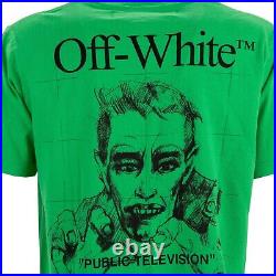 OFF-WHITE Virgil Abloh x Mirko Artist On Air Print Cotton T-Shirt Green Black L OFF-WHITE Virgil Abloh x Mirko Artist On Air Print Cotton T-Shirt Green Black L