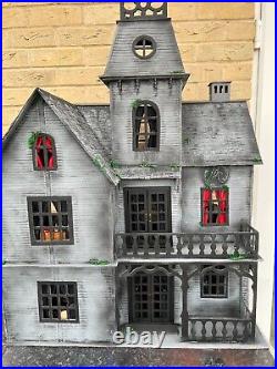 OOAK 112th Dolls House ADDAMS FAMILY INSPIRED Fully Furnished 1/12