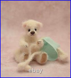 OOAK Miniature Teddy Bear Artist Crochet Handmade Jointed Toy Doll House