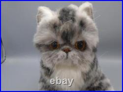 OOAK Tedsby Artists Ukranian Plush Fully Posable Gray White Persian Cat Kitten