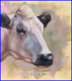 ORIGINAL White Park Cow Oil Painting