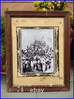 Old Indian Hindu Marriage procession Picture Photograph Print Framed Wall Decor