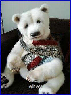 One of a Kind Teddy Bear Polar Bear'Togo' by Mila Karamisheva