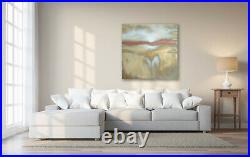 Original Abstract Painting 36x36 Large Canvas Art Gold/White Textured Abstract