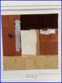 Original Mixed Media Art With Silver Block Signed By Artist, Orla May Original Mixed Media Art With Silver Block Signed By Artist, Orla May