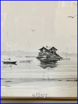 Original Richard Grosvenor Artist Sketch 1984 House on the Rock Newport RI