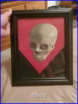 Original Skull Drawing by Trevor Murrey Colored Pencil Graphite White Charcoal