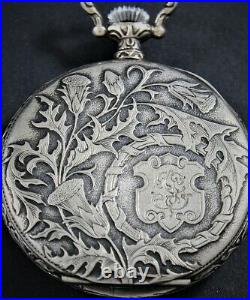 Ornate Mother of Pearl Cyma Vintage Pocket Watch By French Artist FRAINIER c1900