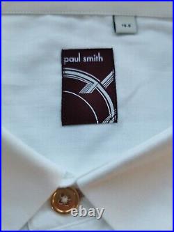 PAUL SMITH Mens 50th Spaghetti Button Artist Stripe Shirt 16.5 BNWT Anniversary
