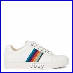 PS PAUL SMITH LAPIN Artist Stripe Trainers Sneakers WOMENS UK7 EUR40 WHITE