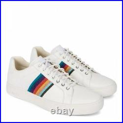 PS PAUL SMITH LAPIN Artist Stripe Trainers Sneakers WOMENS UK7 EUR40 WHITE