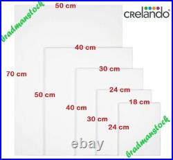 Pack of 5 Artist Blank Canvas Set White Stretched Canvas Large up to 70 x 50 cm