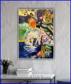 Paul Gauguin Impressionist Style Oil Painting On Canvas 84X60cm White Horse 1899